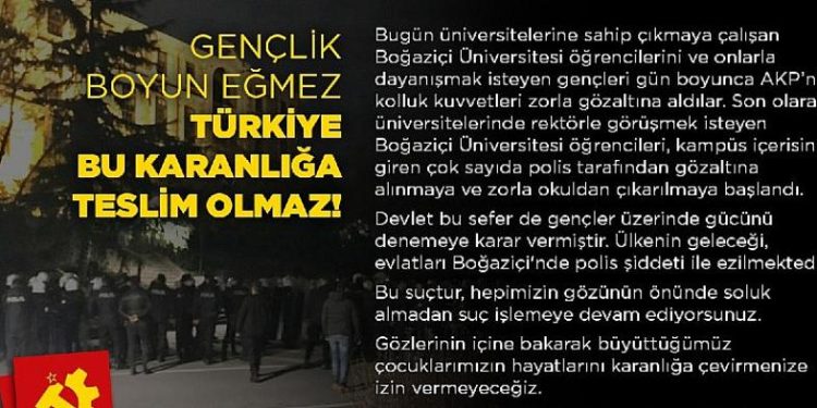 Gençlik boyun eğmez, Türkiye bu karanlığa teslim olmaz!