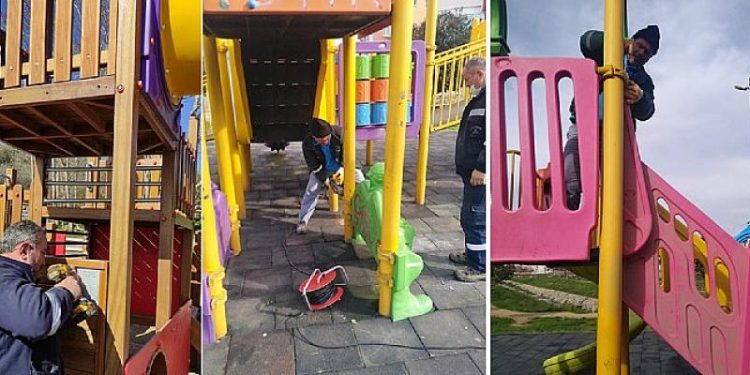Gebze ve Darıca’da oyun gruplarının onarımı yapıldı