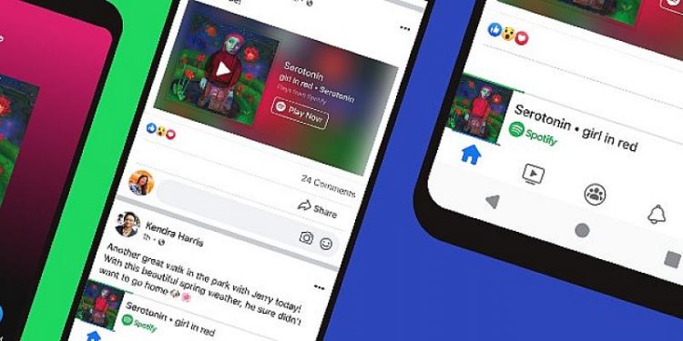 Spotify kullanıcıları Facebook’ta gezinirken müzik ve podcast dinlemenin keyfine varacak