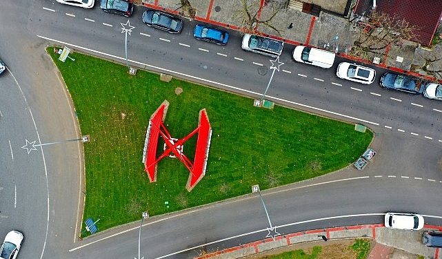 Atatürk Bulvarında üst yapı tamam